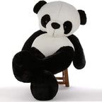 5-FT White& Black Panda Giant Teddy Bear Soft, Plush, Cuddly Stuffed Animal For Kids, Birthdays, Anniversaries, Valentine'S Day,Special Occasions Large Huggable